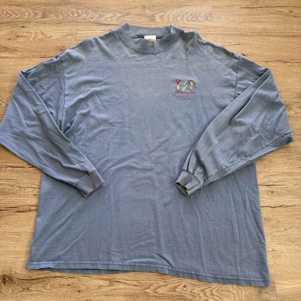 Vintage Beaver Creek Ski Resort Colorado‎ Long sleeve T Shirt Big Collar 2XL USA